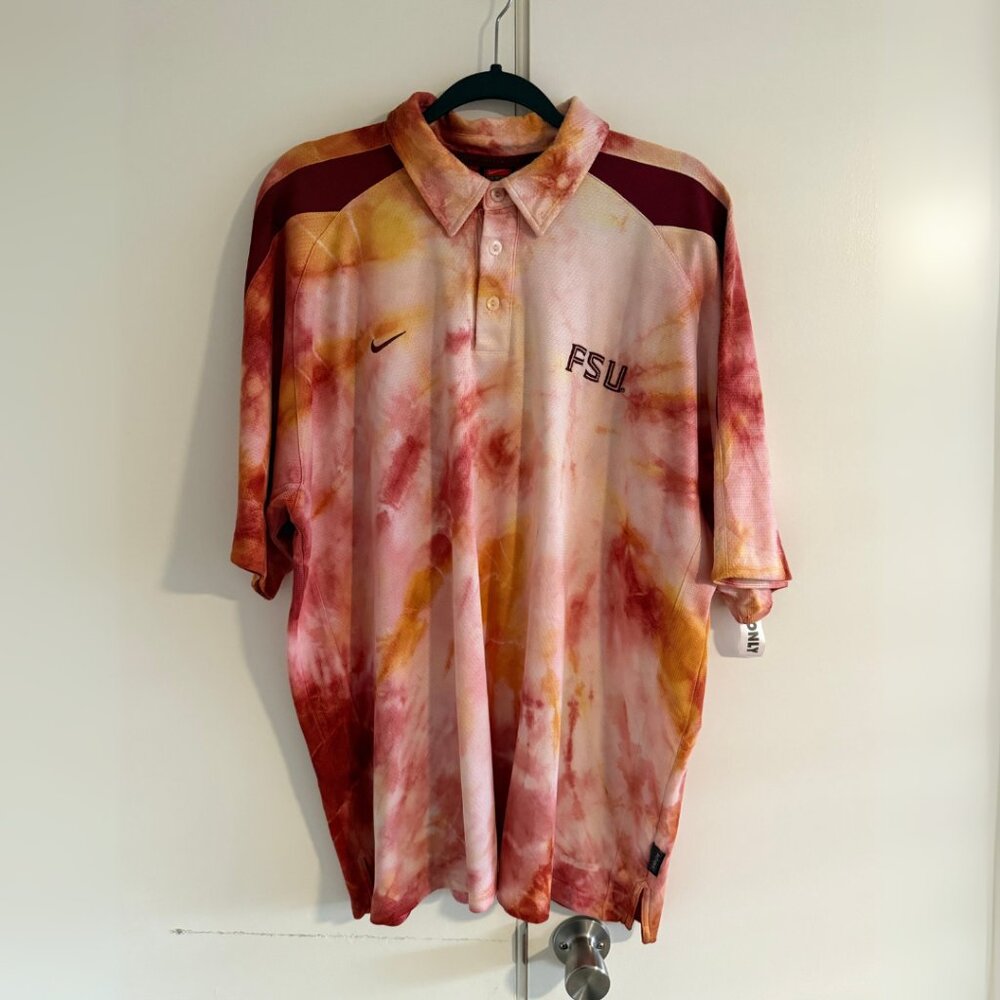 Florida State FSU Nike Tie-Dye Polo (Large)
